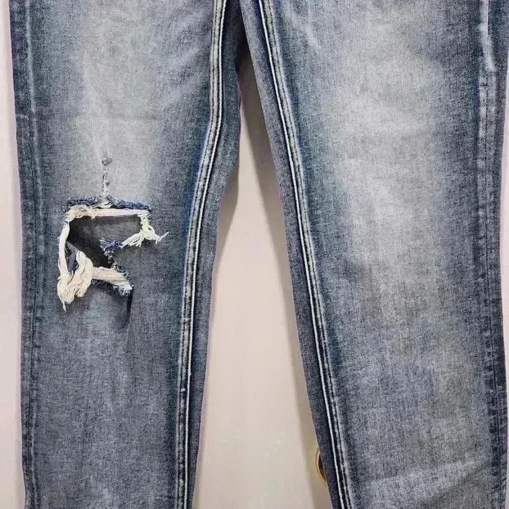 NWT Altar'd State Button Fly Distressed Denim Jeans Size 26 - Picture 3 of 12